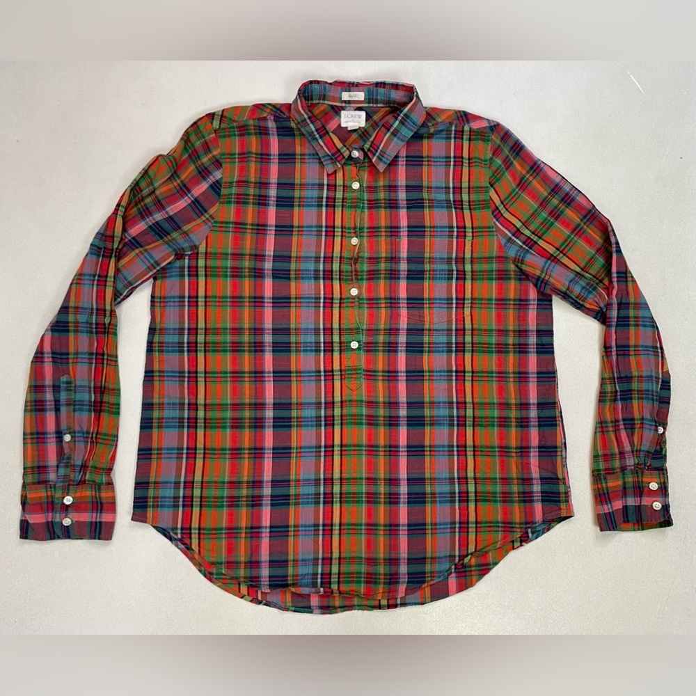 Plaid Button-Up Women's Top